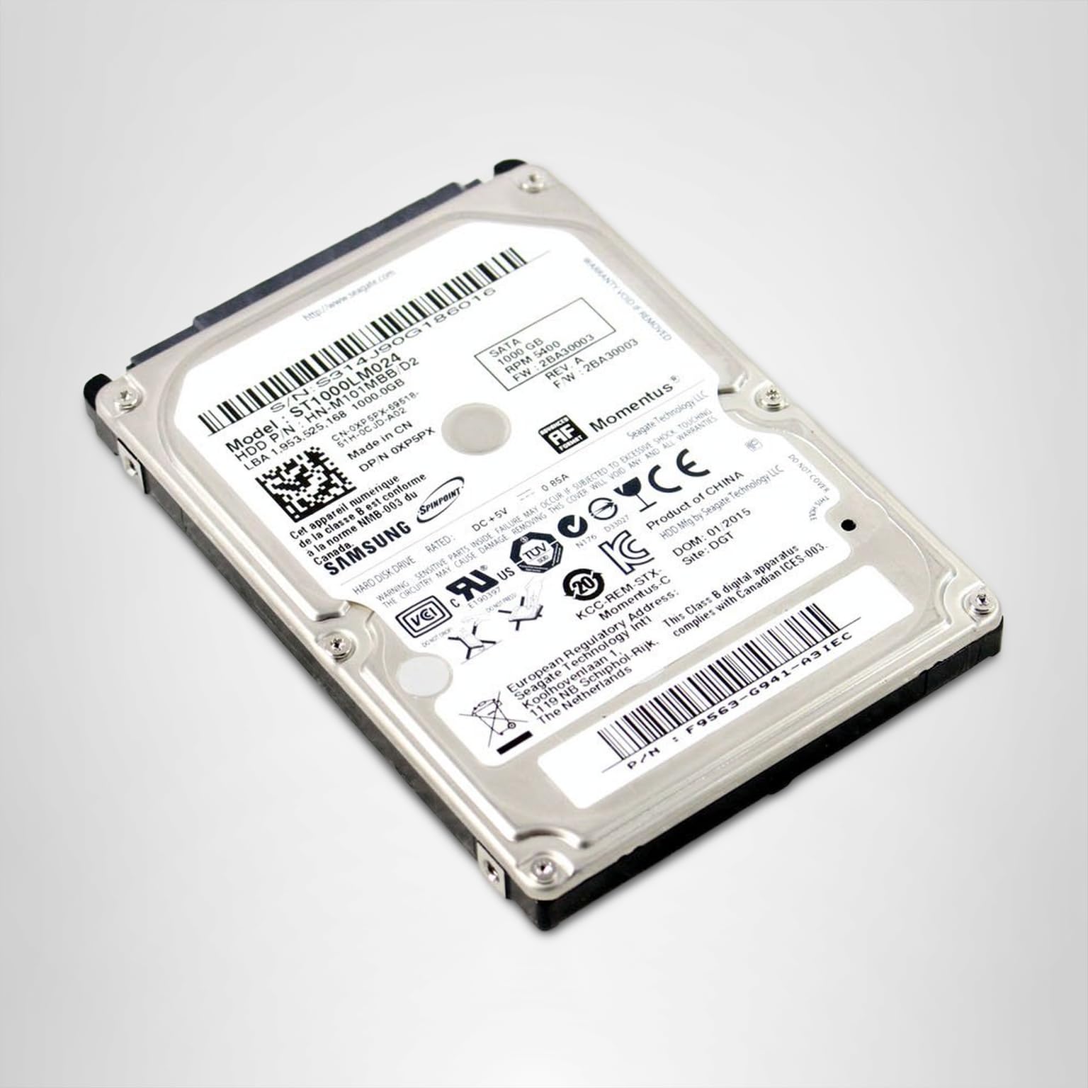 Amazon.com: Seagate Momentus 1 TB 2.5-Inch SATA III 5400 RPM 8MB