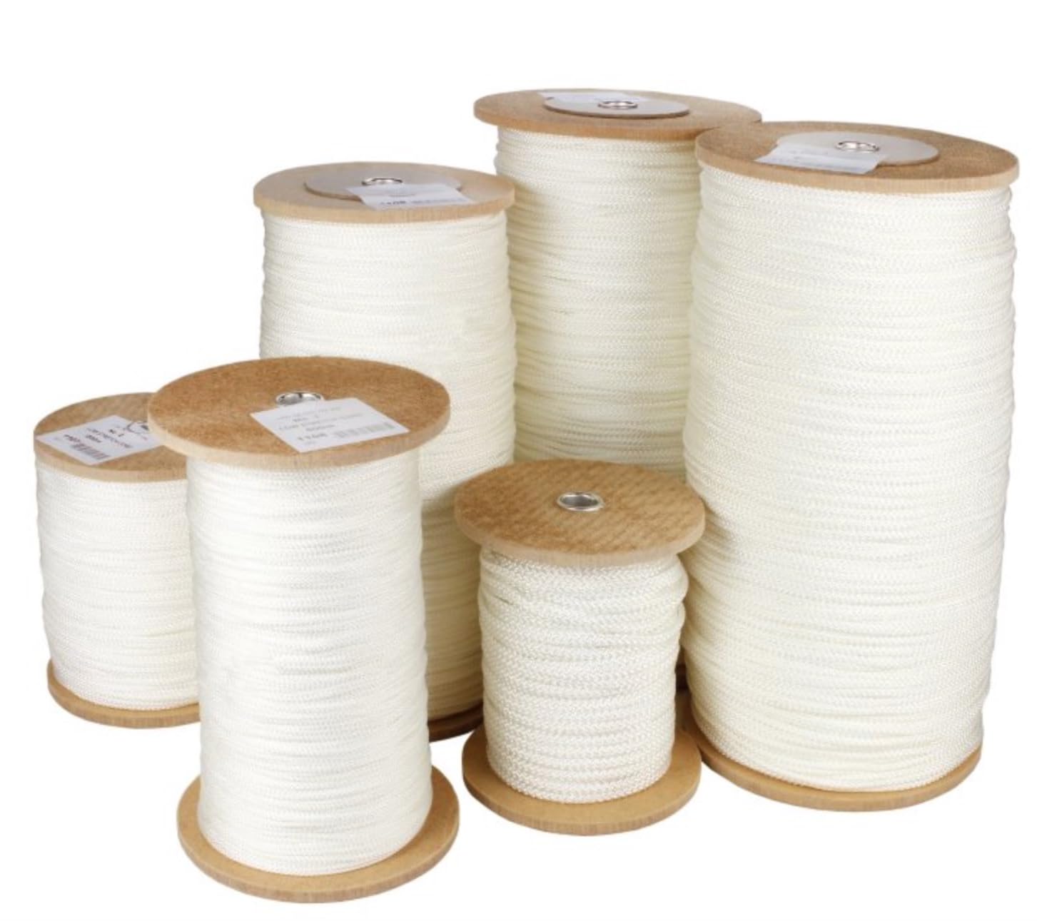 White Picture Frame Hanging Low Stretch Polyester White Braided Cord String - 3mm / No.4 - 209kg Breaking Strain - Maximum Suggested Picture Weight 52kg (50 Meters)