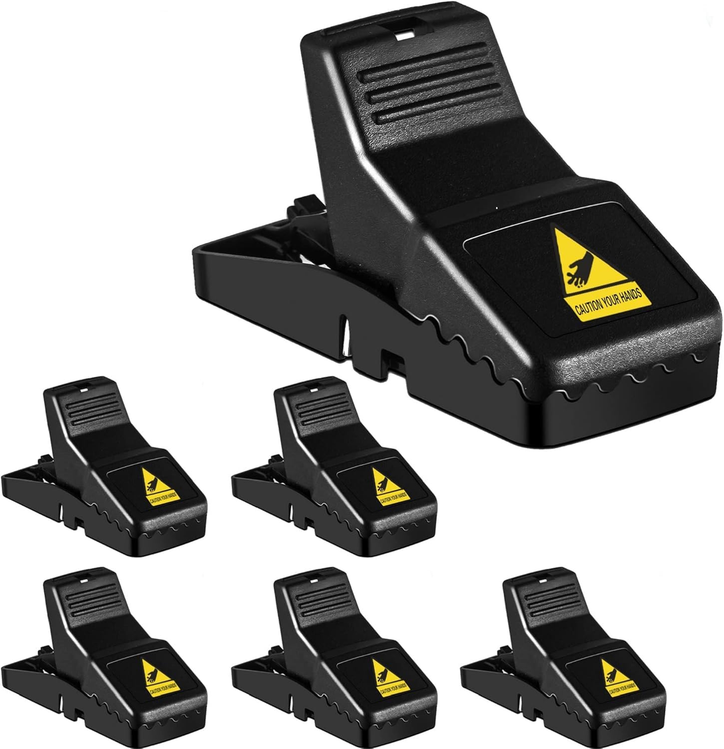 Trampas para Ratas Grandes Reutilizables De Alta Resistencia. Cepos Ratas Grandes Potente Y Eficaz Lavable para Interiores Y Exteriores. (6 Trampas Ratones Pequeñas)