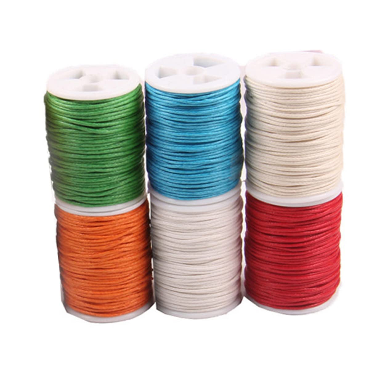EXCEART 30piezas Cuerda De Algodón Encerada Colorida para Manualidades y Decoración De Mixtos para Collares Pulseras y Proyectos De