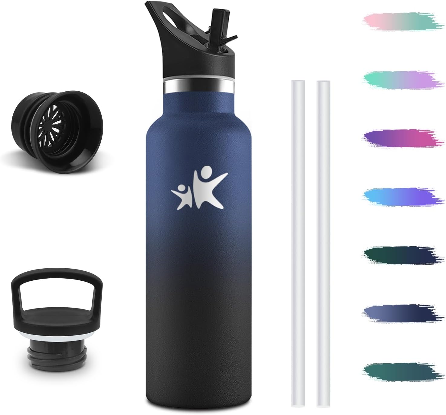 Gourde Isotherme avec Paille, 500ml Bouteille d’Eau Filtrante Sans BPA - Mise en situation et utilisation