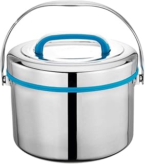 DISS Pudełka na lunch, kolby spożywcze, wiadro konserwacji ciepła, dużej pojemności dwuwarstwowej konserwacji ciepła obiadowe pudełko, stołówka ryżowa wiadro zupa, 21x20.5cm (Color : D)