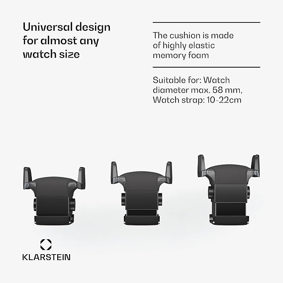 KLARSTEIN ChronoVault Watch Winder for 5 Watches – Automatic Watch Winder Box with Silent Japanese Motor, Vegan Leather, 4 Rotation Modes, LED Lighting & Jewellery Drawer