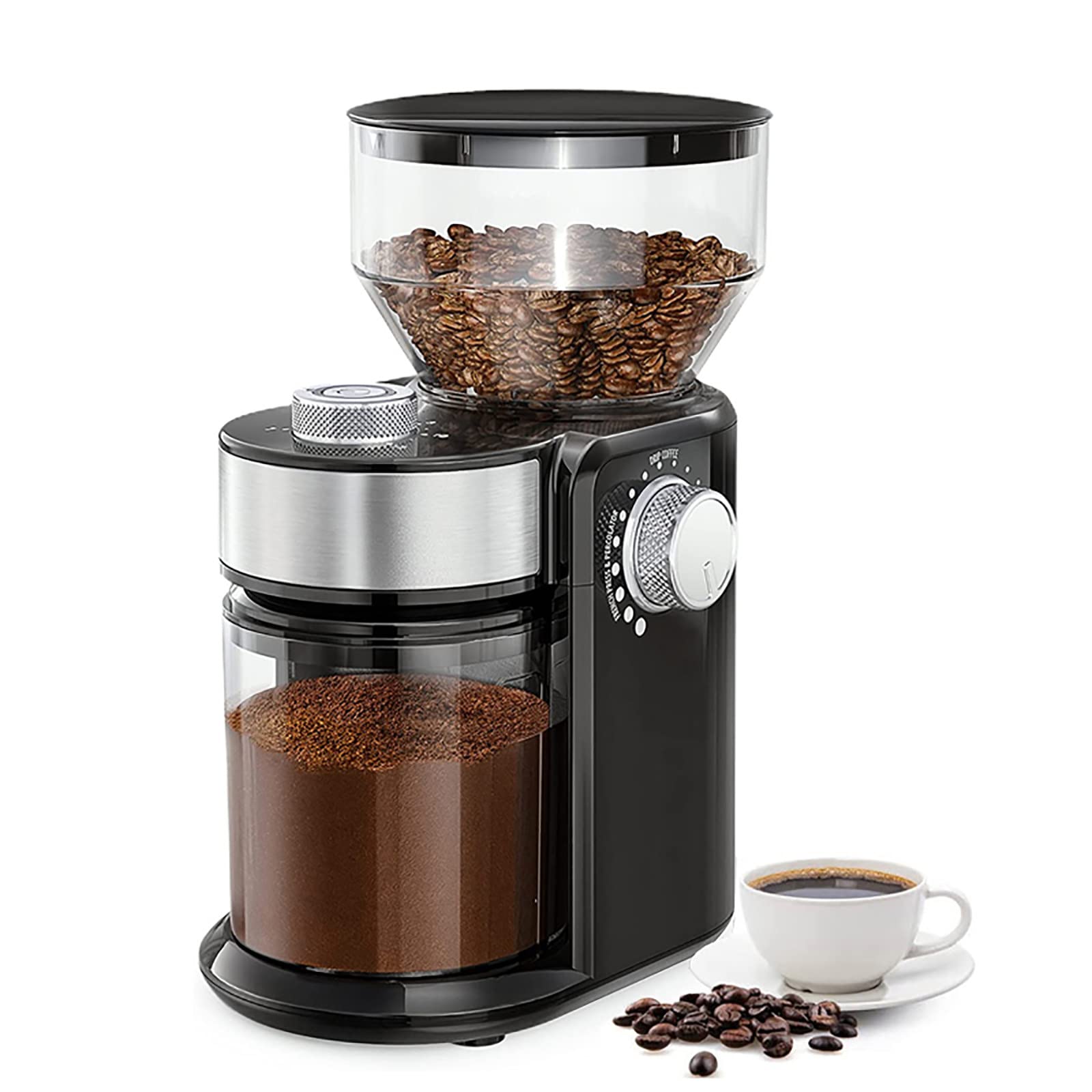 Broyeur de grains de café réglable VOYADE mini moulin expresso 18 moutures