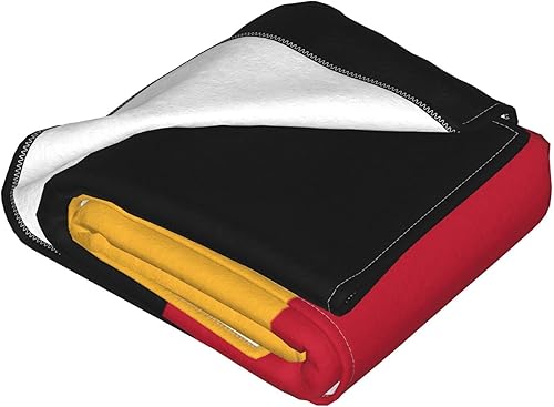 Miniatura 4 de Manta de franela suave con bandera alemana, ligera, acogedora y cálida para sofá, cama, sala de estar, sofá, 60 x 50 pulgadas
