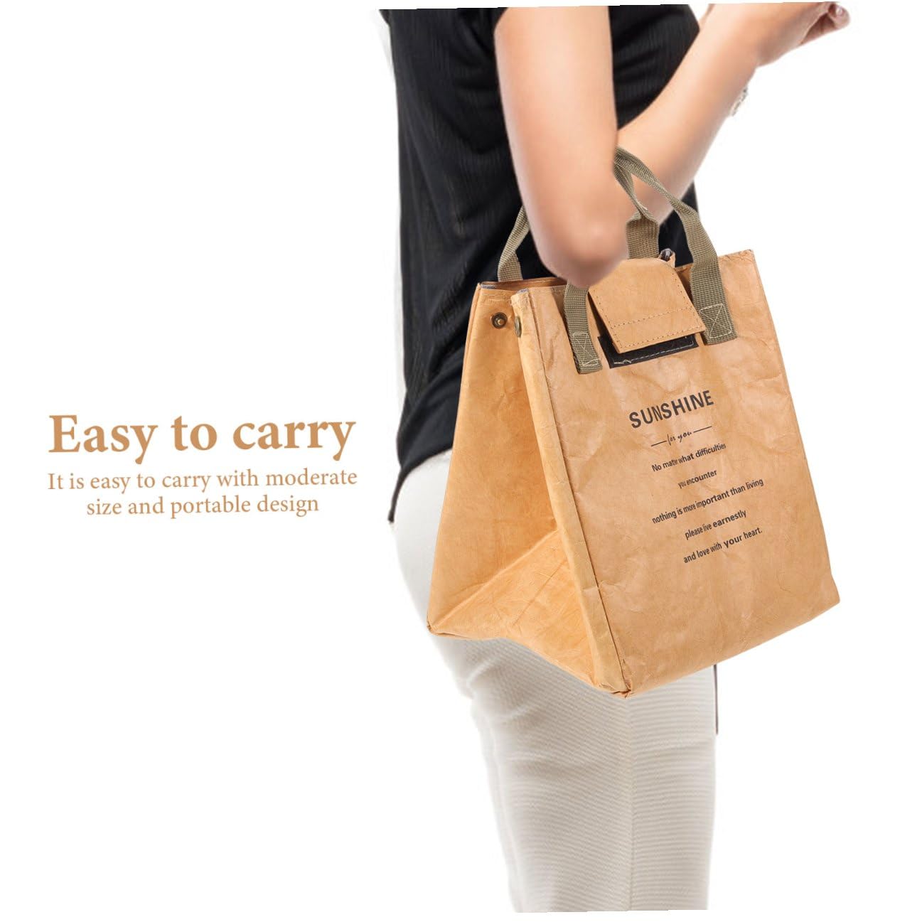 IMIKEYA 5stücke Isolierte Lunch Tote Bag Aus Kraftpapier Mit Aluminiumfolie Tragbare Und Langlebige Brotdose Für Büro Und Picknick Für Erwachsene