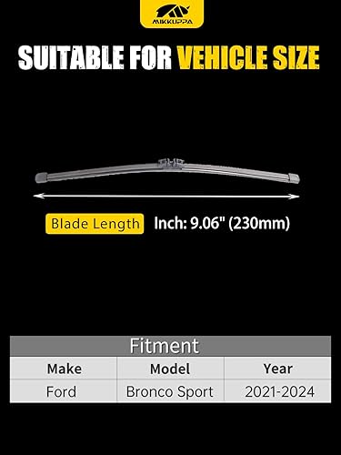 Vista 52 de MIKKUPPA Reemplazo de limpiaparabrisas trasero para Ford Focus Juego de limpiaparabrisas trasero, 2012-2018, montaje de accesorios