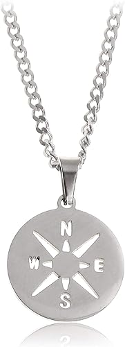 Collar con colgante de eslabones cubanos de oro y plata de 23" de Made by Nami para hombres con colgantes, collar de acero inoxidable de alta