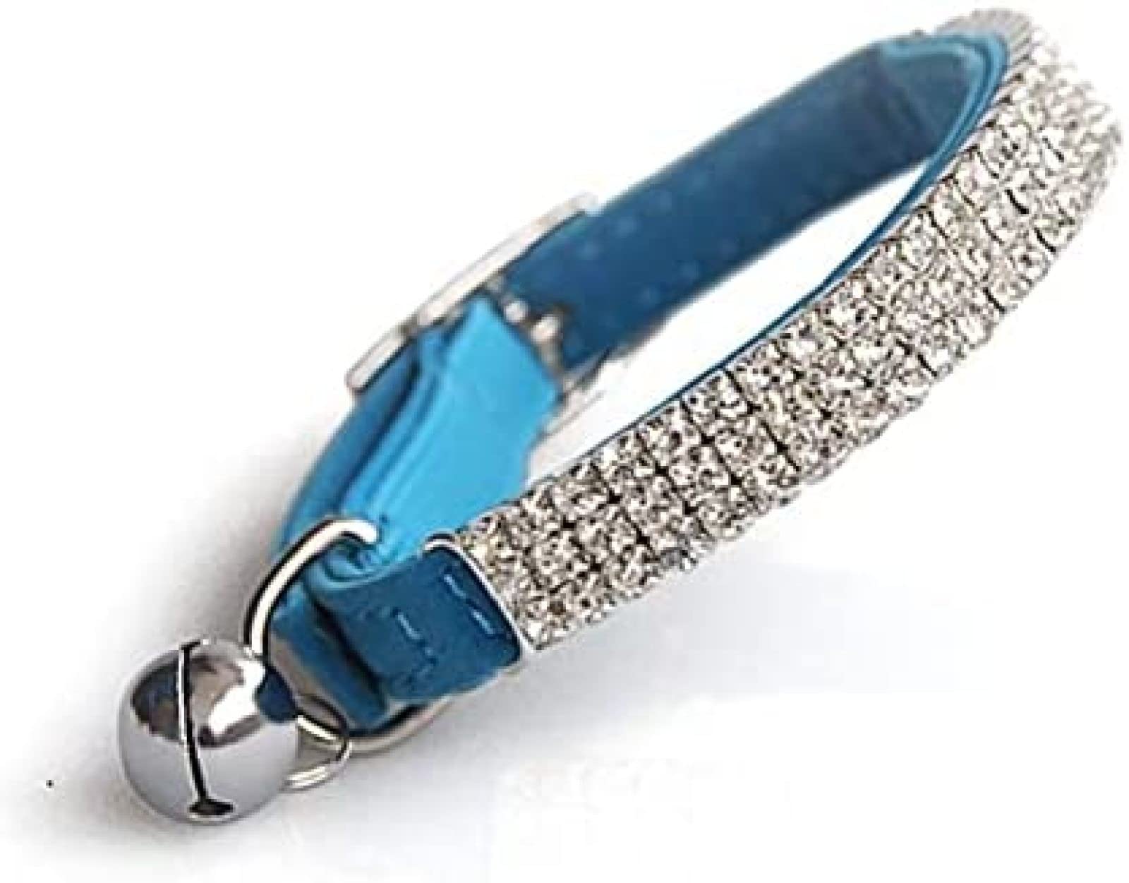 Collar De Cuero PU con Diamantes De Imitación para Gatos, Cómodo, Ajustable, De Terciopelo Suave, Acolchado, para Cachorros Y Gatitos, para Perros Pequeños,Constructive23