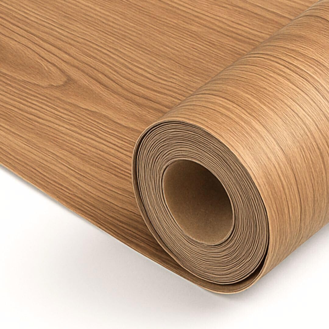 Suelo de Vinilo Para Instalar en Rollo | Suelo PVC Decorativo Hogar, Cocina, Baño, Salón | Suelo Efecto Madera | Suelo PVC Carrasca (140_X_500_CM)