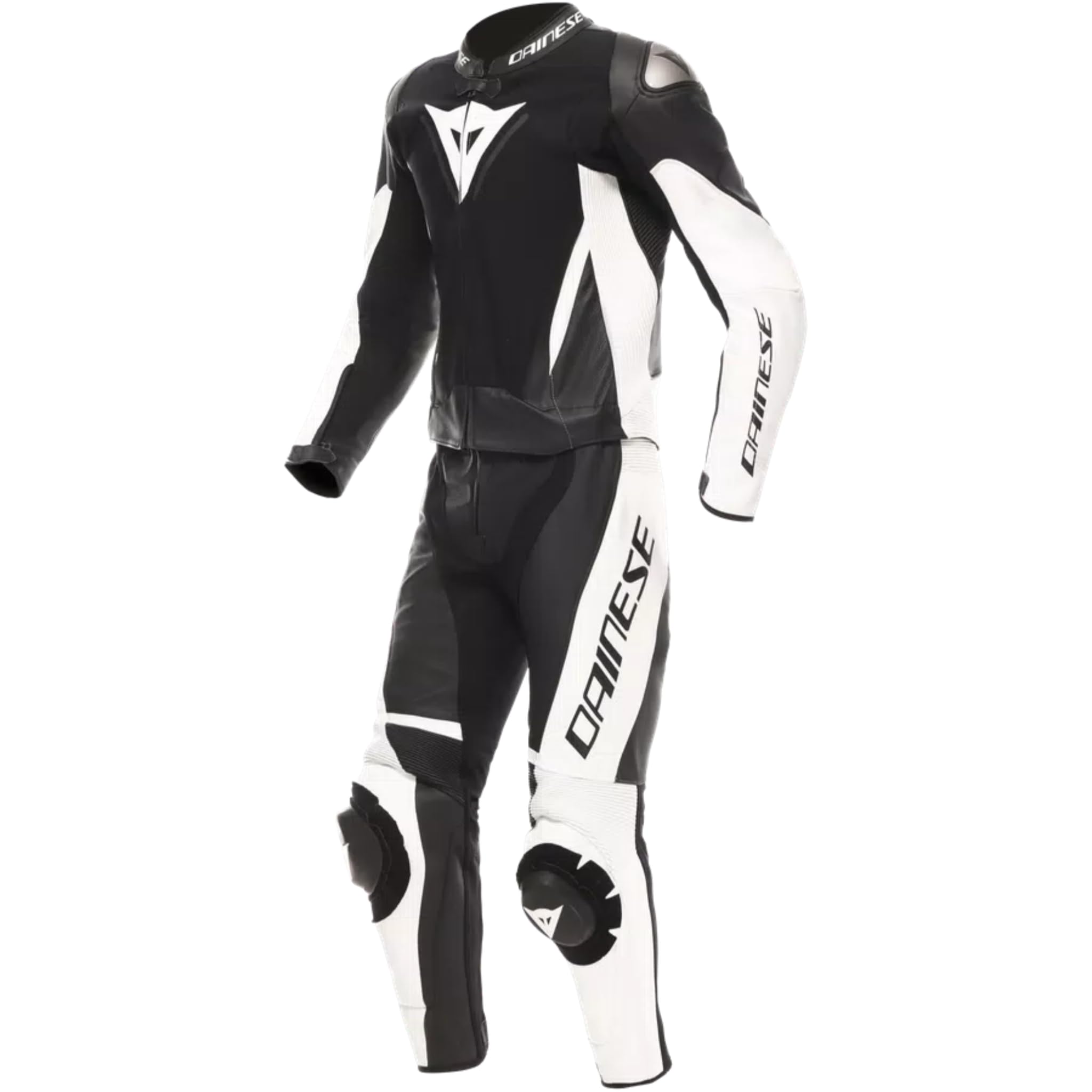Dainese Demon Sprint 2-Teiler Motorrad Lederkombi, schwarz/weiß/weiß, 52