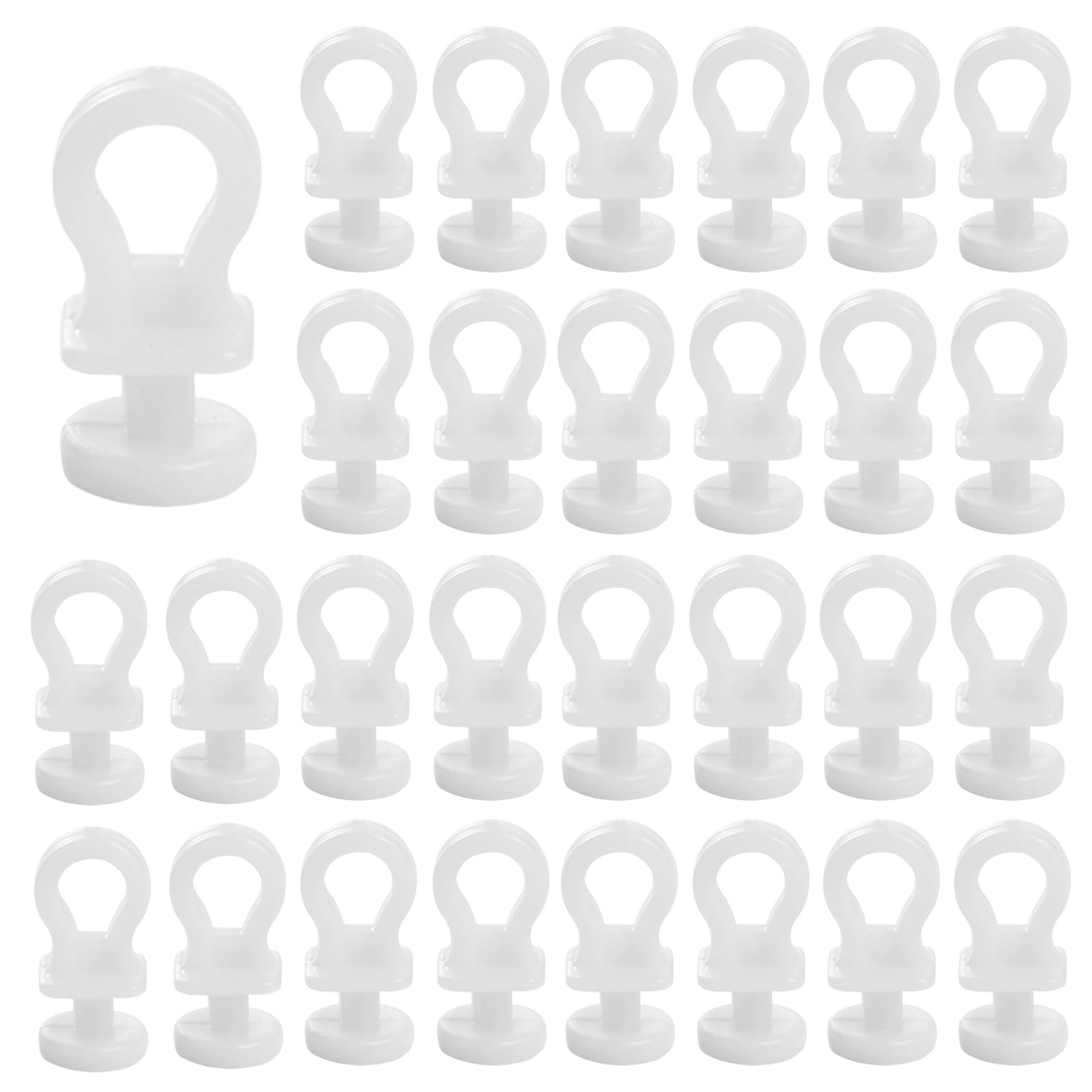 Glisseur pour Rail Rideaux 23x10x4 mm, Coulissant Crochet de Rideau, Compatible avec Rails pour Salle de Bain, Cuisine et Salon