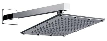 DRIZZLE 8x8 Inch Sandwich Rainfall Overhead Shower With 18 Inch Long Arm