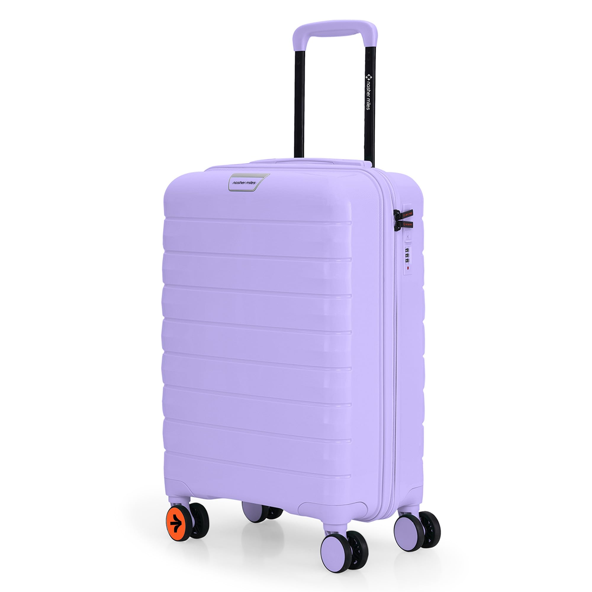 Cabin Vienna Hard-Sided Polypropylene Luggage 20 inch | 55cm | 8 Wheels Double Spinner Small Trolley Bag for Travel | Suitcase (Purple)