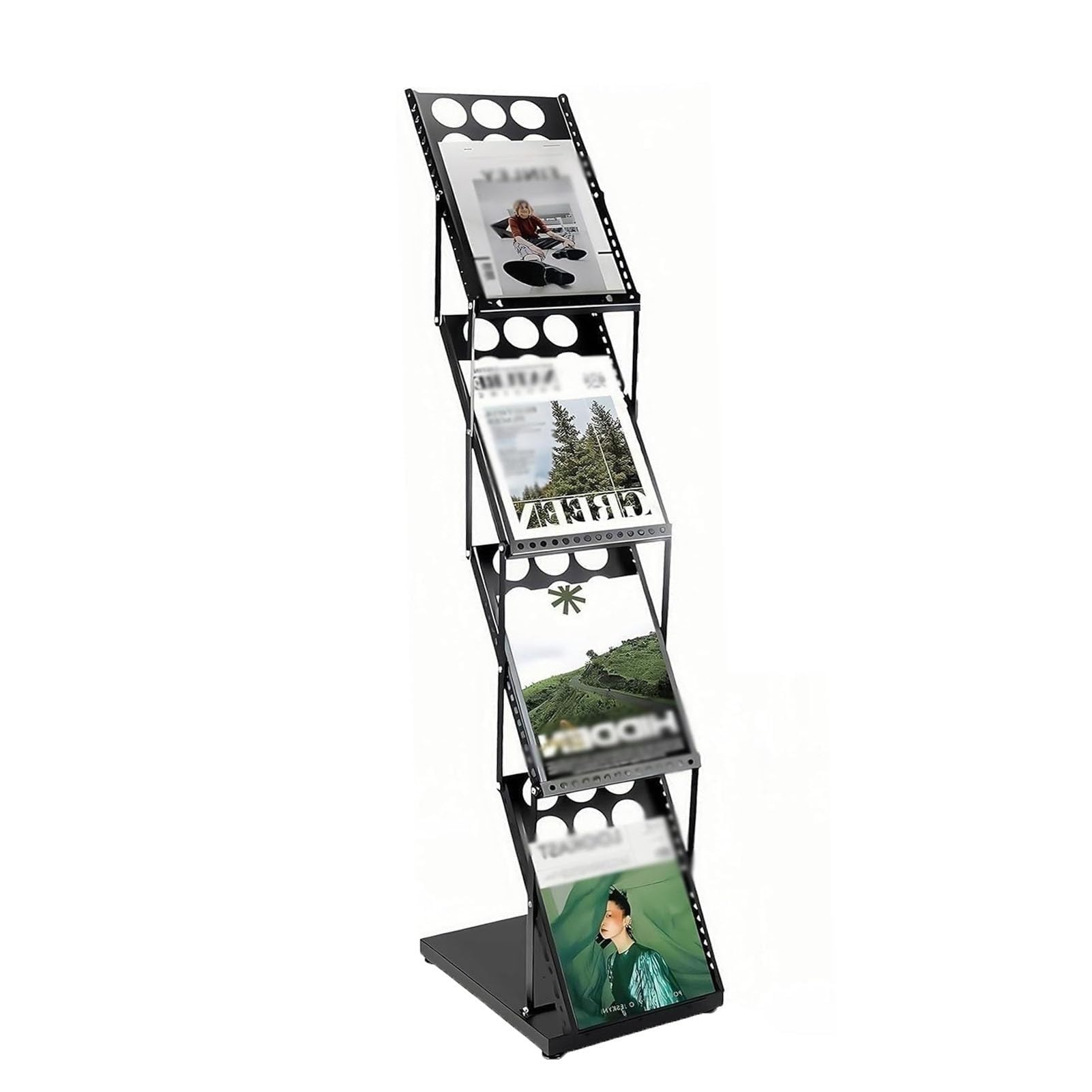 Estantería Plegable, Expositor De Catálogos, Soporte Para Revistas Y Folletos A4, Organizador De Suelo Ajustable Para Libros Y Literatura, Con Bolsa De Transporte, Para Oficina Y Ferias