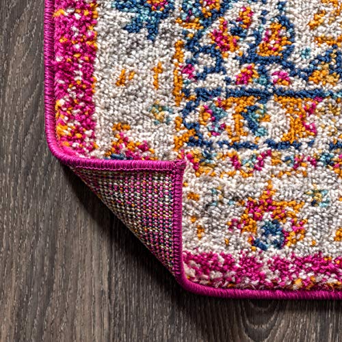 Tapete JONATHAN Y Boho Vintage Rosado/Crema 2x8 miniatura 3