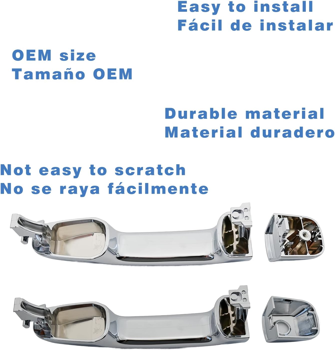 4PCS Exterior All Chrome Door Handles for 2010-2021 Toyota 4Runner Door Handle Lexus GX460 OE#69210-60100 69217-35050