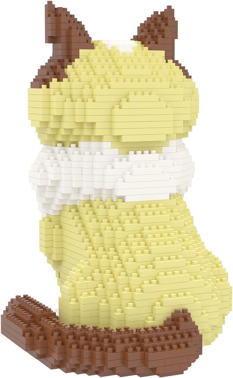 Larcele Cat Micro Building Blocks Animal Set, DIY Mini 3D Building Toy Bricks Kit,1160 Pieces KLJM-05 (Ragdoll) - Image 4