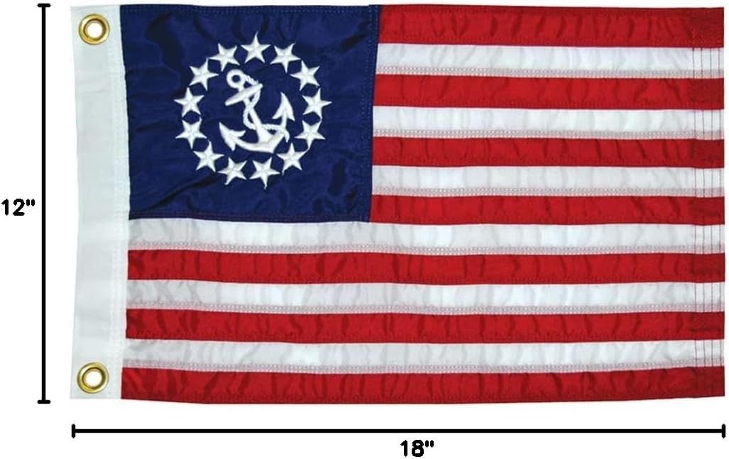Taylor Made Sewn Nylon U.S. Yacht Ensigns (Size: 12" x 18")