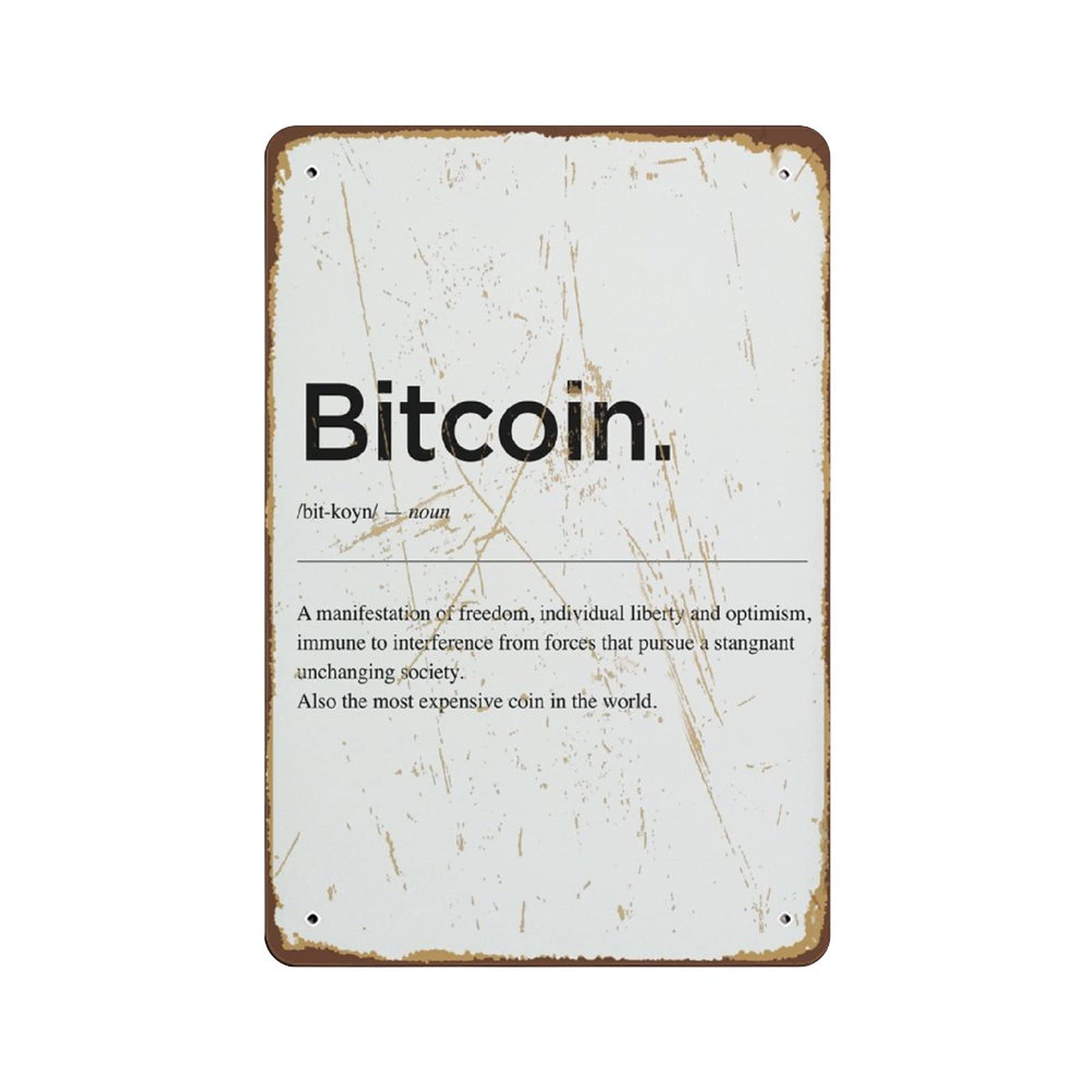 Amazon.com: Bitcoin Definition - Arte de pared para oficina, impresión de  citas motivacionales, decoración del hogar, impresiones de definición  inspiradora, letrero de metal novedoso, bar, pub, vintage, retro, : Hogar y  Cocina