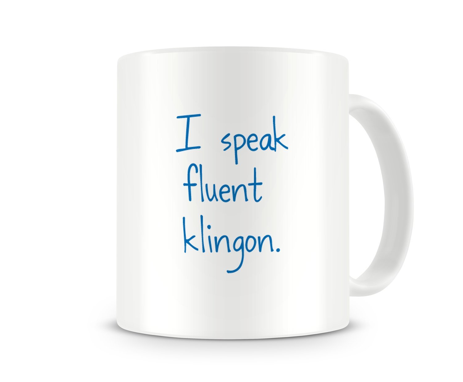 givagift I Speak Fluent Klingon - Best Geek/Nerd Funny, Novelty Coffee/Tea Mug Gift - For Any Man, Boy, Guy. For Any 21st, 30th, 40th, 50th or 60th Birthday. Great In the Home or Work/Office
