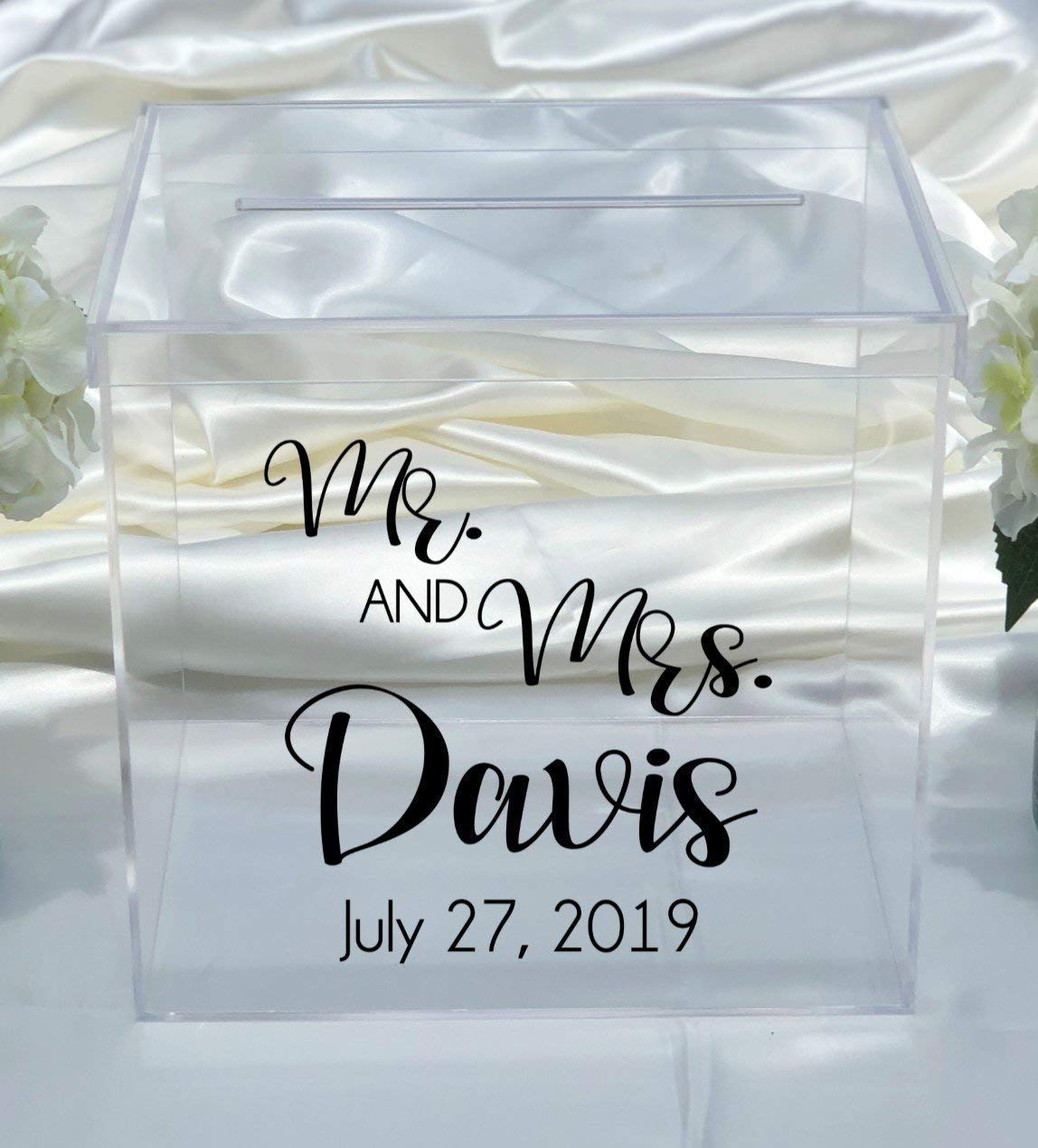 Personalized Acrylic Wedding Card Box