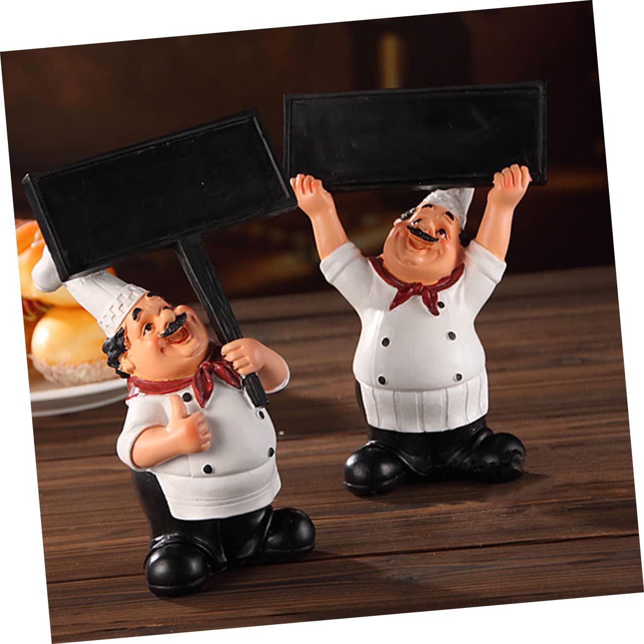 Amazon｜HOOTNEE シェフの置物 レストラン用板付き かわいいフィギュア