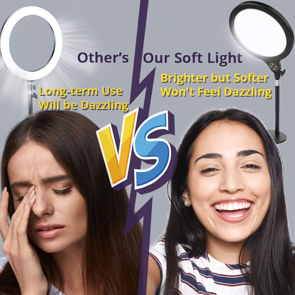 Buy 2 get 3 VARIPOWDER Dimmable LED Video Light with Adjustable Stand,Key Light Ring Light for Streaming Desktop/Video/YouTube/Live Stream/Makeup/Photography/Selfie Super Cheap 🛒 VARIPOWDER Dimmable LED Video Light with Adjustable Stand,Key Light Ring Light for Streaming Desktop/Video/YouTube/Live Stream/Makeup/Photography/Selfie