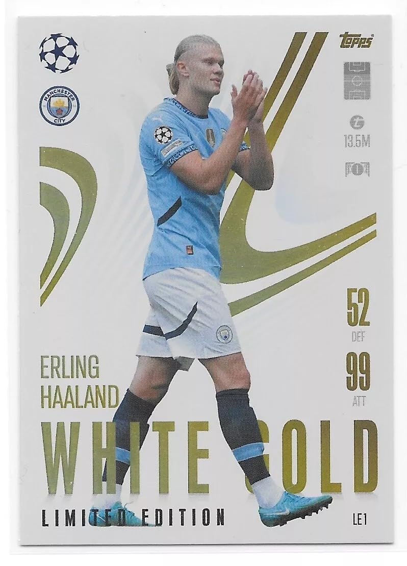 Match Attax Haaland Card Match Attax Extra 2024/25 Erling Haaland White Gold Limited Edition Trading Card Match Attax Cards Match Attax Haaland Card Match Attax Extra 2024/25 Erling Haaland White Gold Limited Edition Trading Card Match Attax Cards