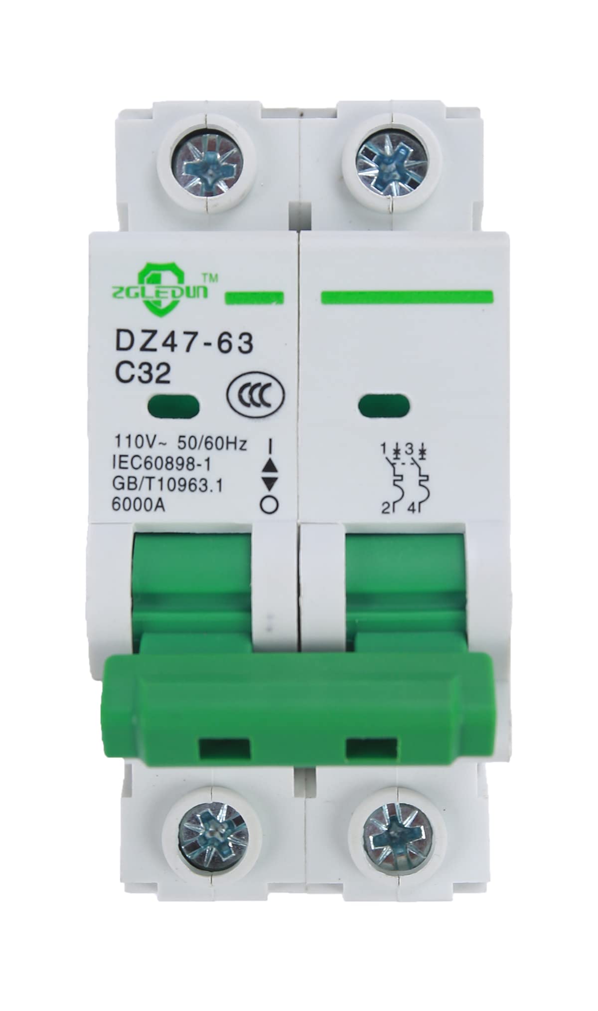 AC Miniature Circuit Breaker, 1 Pole 16 Amp, 120/240VAC, 6kA Din Rail Mount Breaker with Thermal Magnetic Trip, DZ47-63 C16 1P, AC Solar MCB — Amazon image 13
