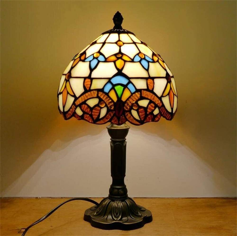 Lampe de chevet vintage en verre peint décoration européenne créative pour salon et chambre
