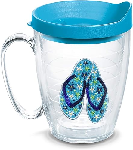 Tervis Vaso aislado de doble pared con lentejuelas hecho en Estados Unidos mantiene las bebidas frías y calientes, 16 onzas, taza, transparente