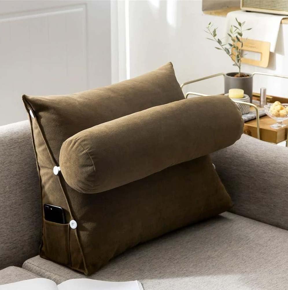 Almohada de cabecera soporte lumbar cojín cuña ajustable para respaldo de cama