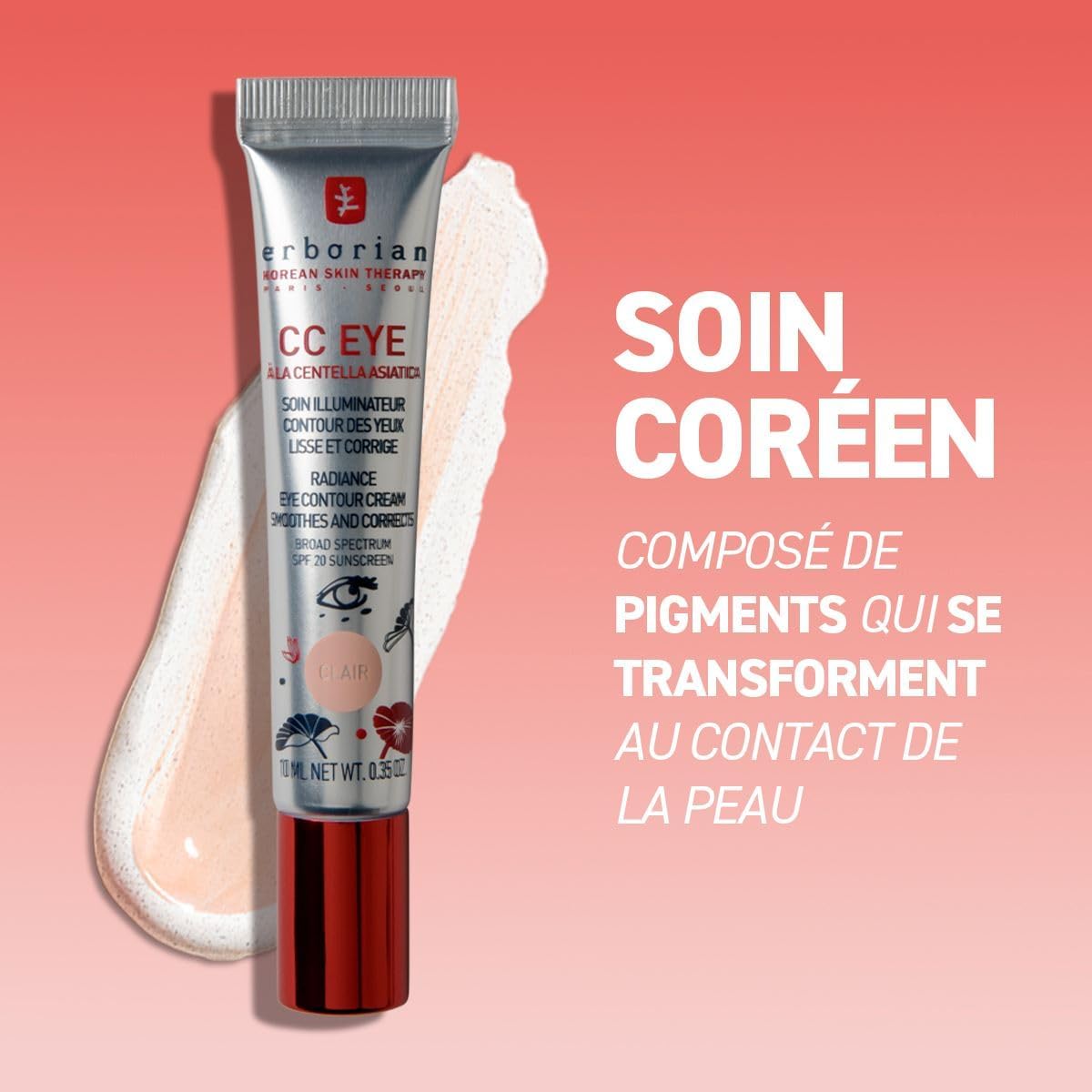 Erborian CC Eye Crème: Hydrate, Corrige & Protège SPF 20 (15ml) - Image détaillée