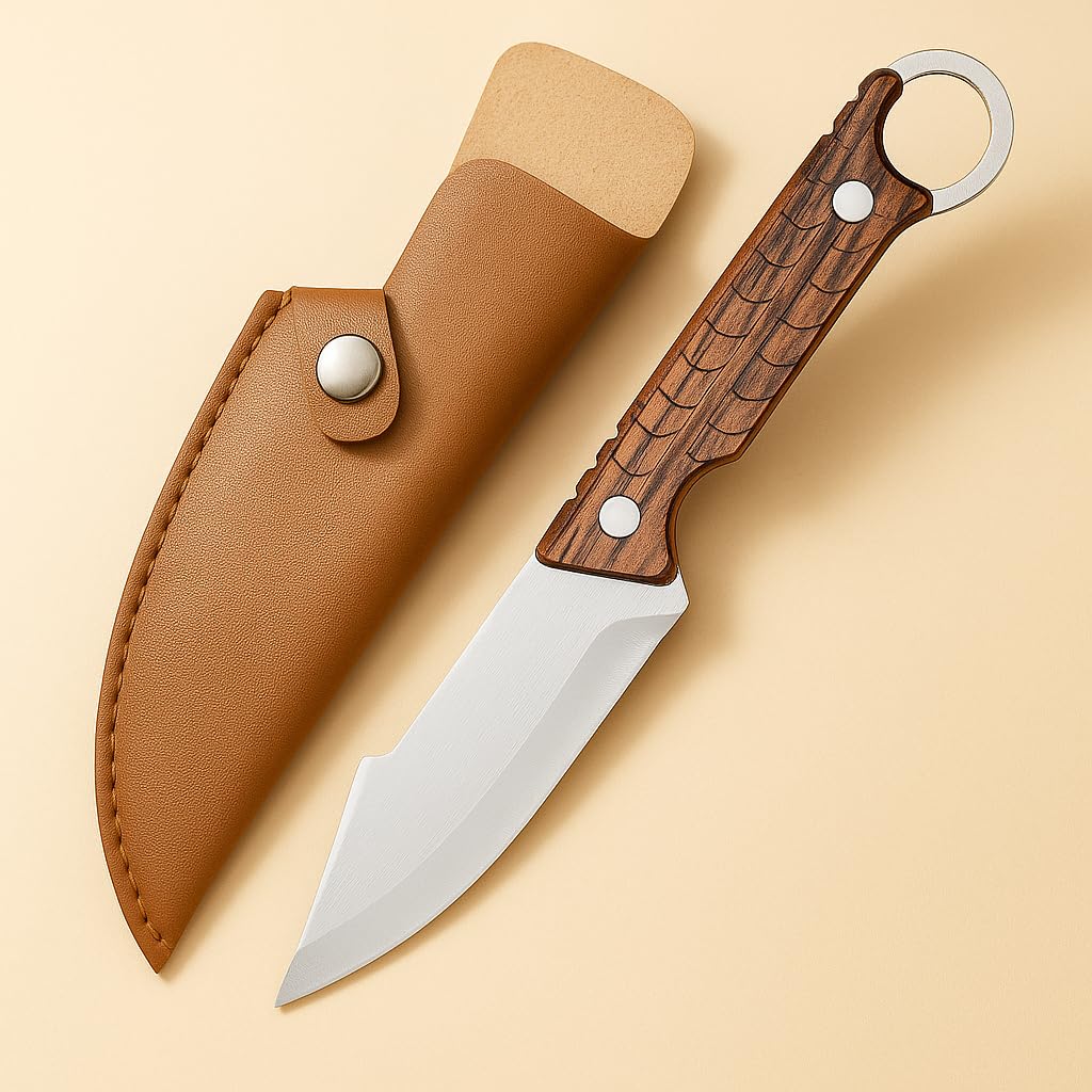 Machado Utility Knife - Stainless Steel & Damascus Blade -13