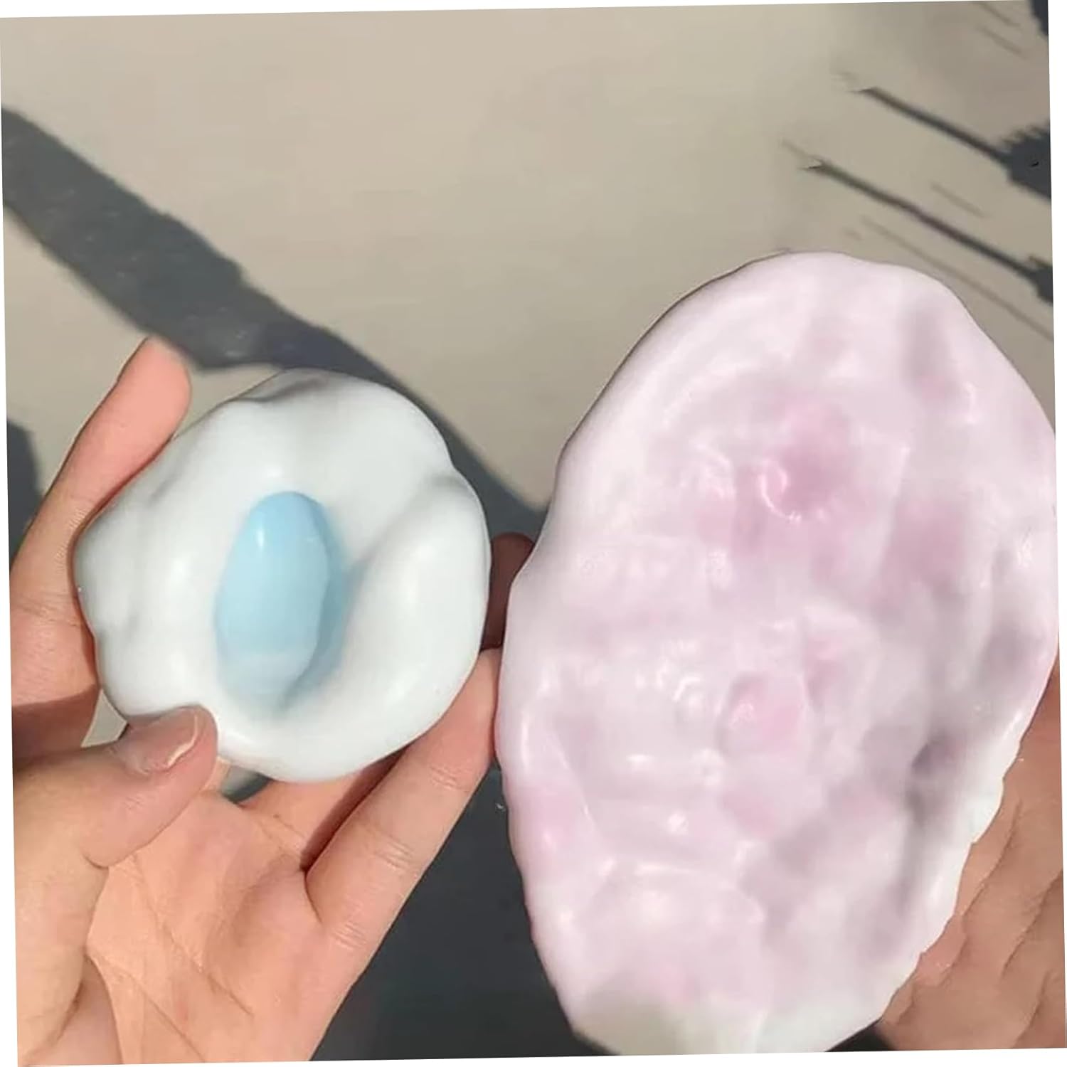 6Pcs Stress Balls, Colorful Sand Glutinous Squeeze Balls for All Ages, Portable Shapeable Anxiety Relief Toys for Office, School, or Travel