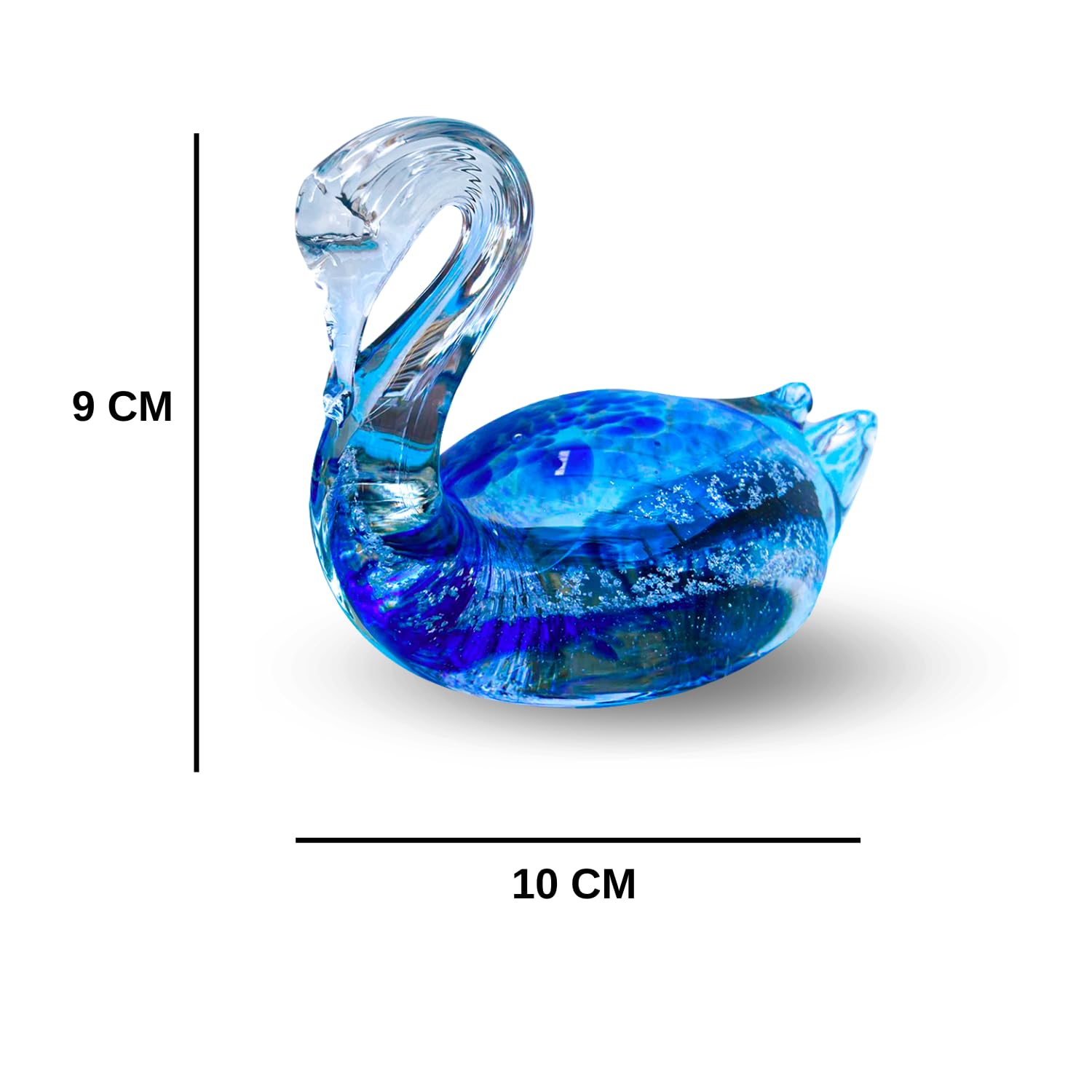 Gocce di Murano Ornamento Centrotavola Animale in Vetro Made in Italy, Lavorato Artigianalmente Secondo la Tradizione degli Artigiani di Murano Vetro Soffiato con Riflessi Interni