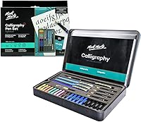 Mont Marte 32-Piece Calligraphy Set: Pens, Nibs, 20 Ink Cartridges, Beginner Booklets - Ideal Starter Kit