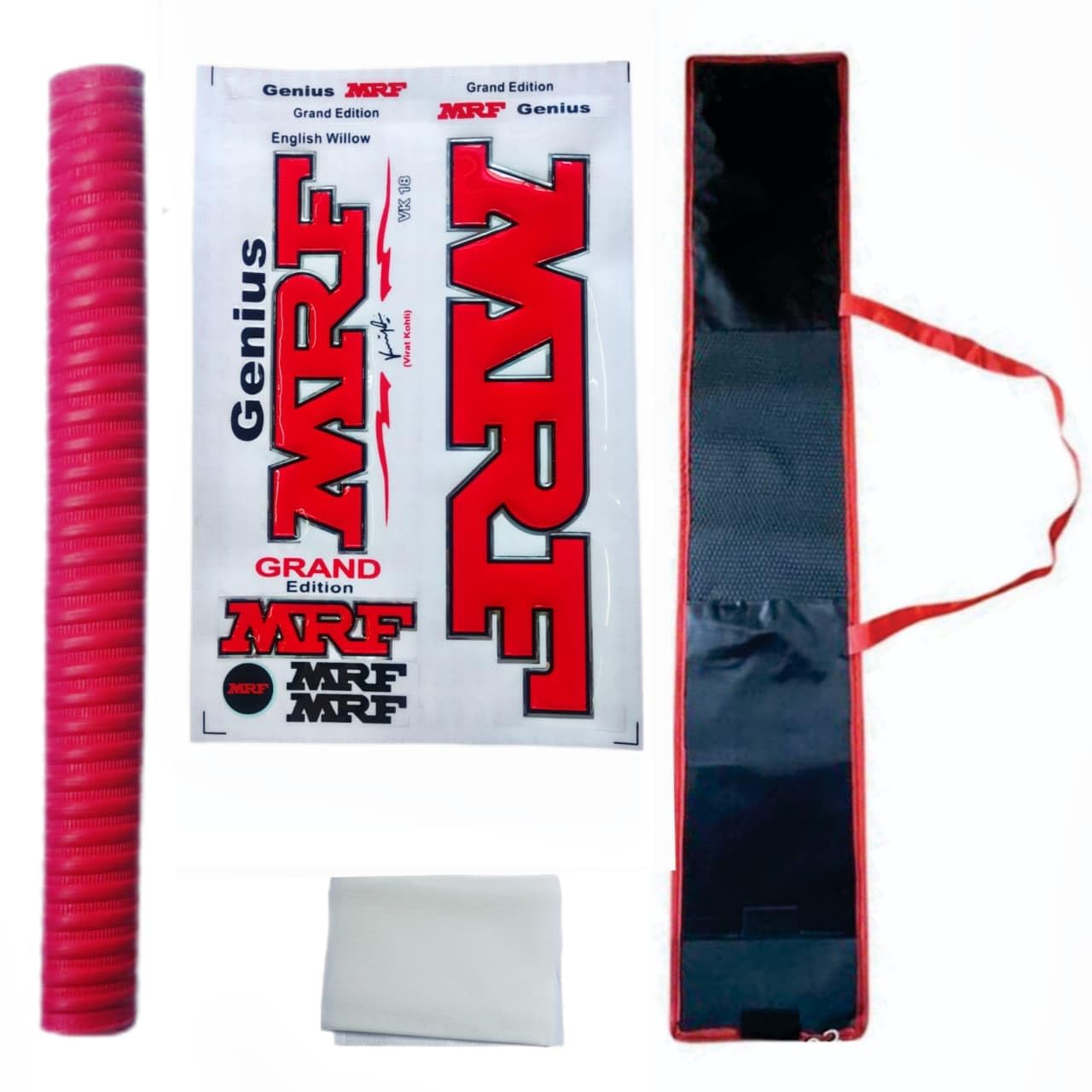 vk-18 kohli new edition br-01 cricket bat sticker glossy shine advance gum with grip and fiber tape + bat cover-image-33