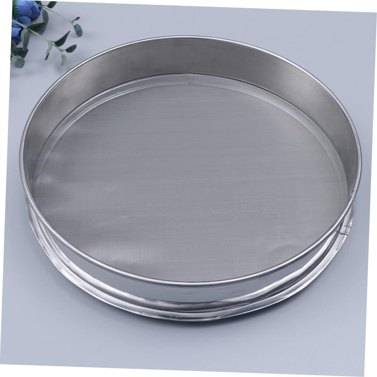 Zerodeko Baking Flour Sifter Vibrating Powder Strainer Stainless Steel Screen Fine Mesh Sieve for Fruits Flowers Crops