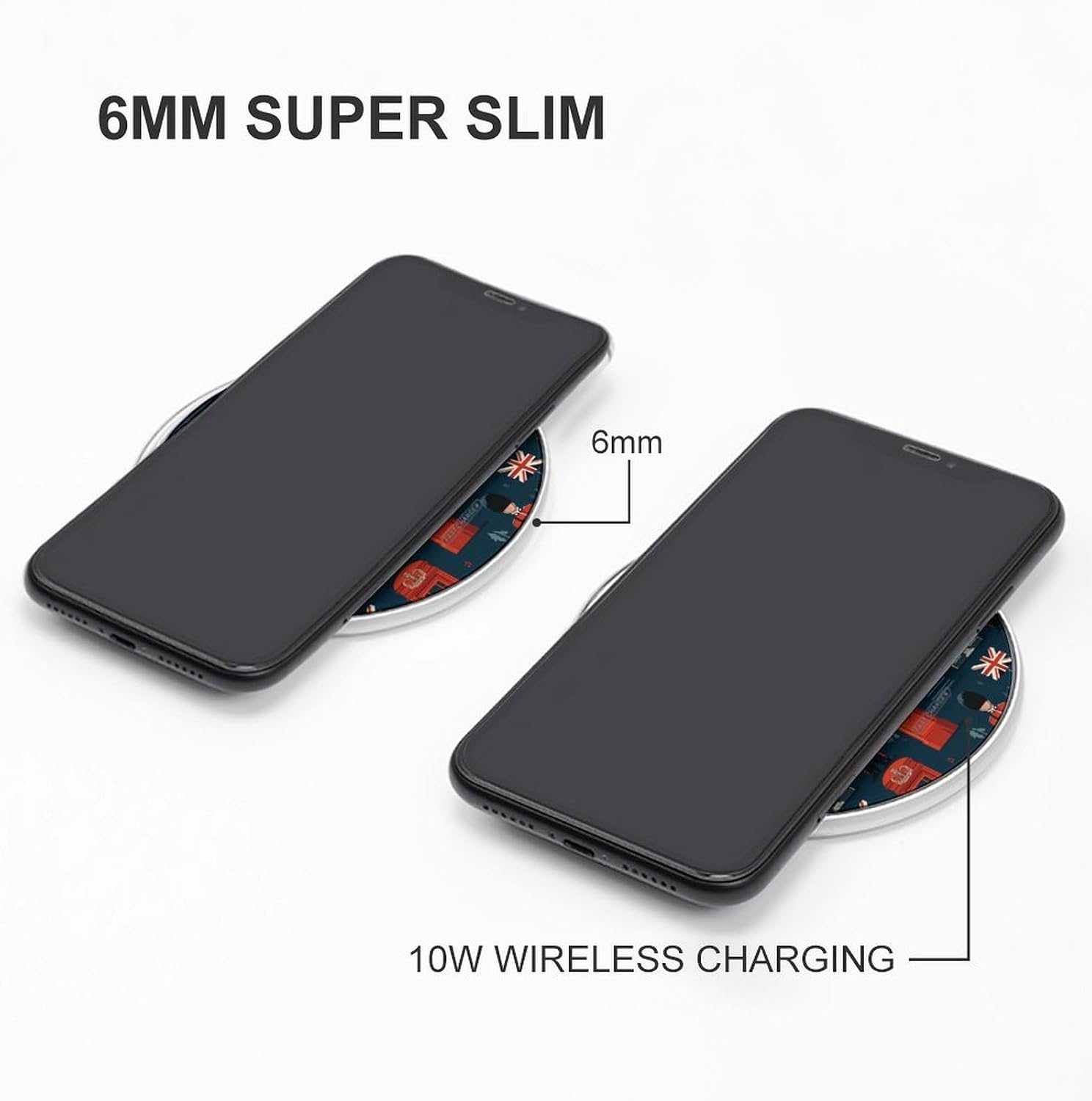 British Flag Parade Telephone Box Slim 10W Fast Charging Pad image 3