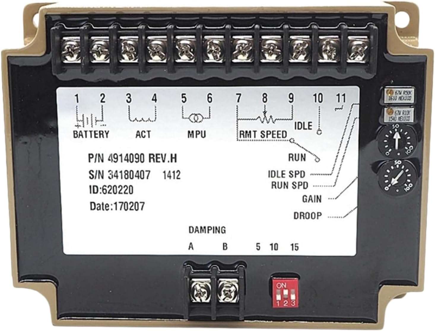 EFC 4914090 Generator Speed Controller Unit Electronic Engine Governor Control Compatible with NT855 Engine 24V Speed Control Board