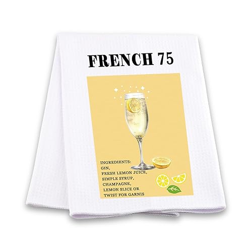 JXGZSO French 75 Lover Gift French 75 Cocktail Kitchen Towel
