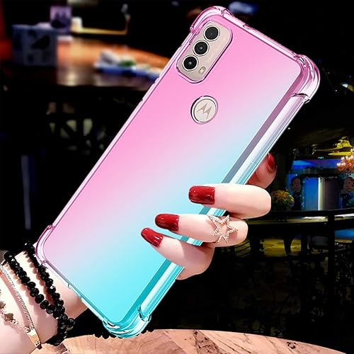 Miniatura 5 de Funda para Moto E20/Moto E30/Moto E40, XT2155 XT2158, funda transparente para teléfono con degradado, delgada, antiarañazos, flexible, TPU, funda