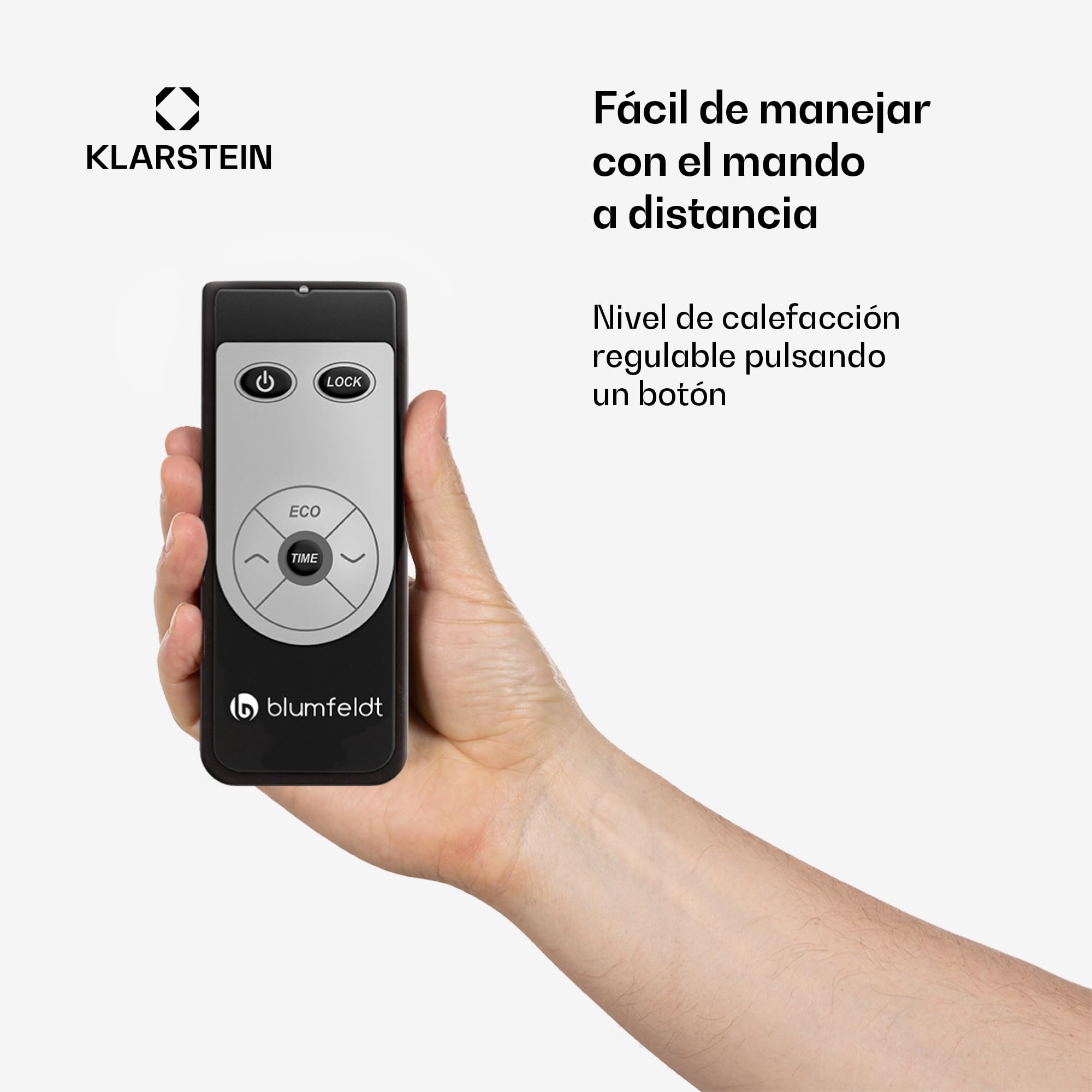 Blumfeldt Radiador Electrico Bajo Consumo Infrarrojo para Patio o Terraza Cerrada de 2400W, con Mando, Radiadores Bajo Consumo Electricos con Temporizador, LED, Estufas Terraza y Jardín, Sin CO2