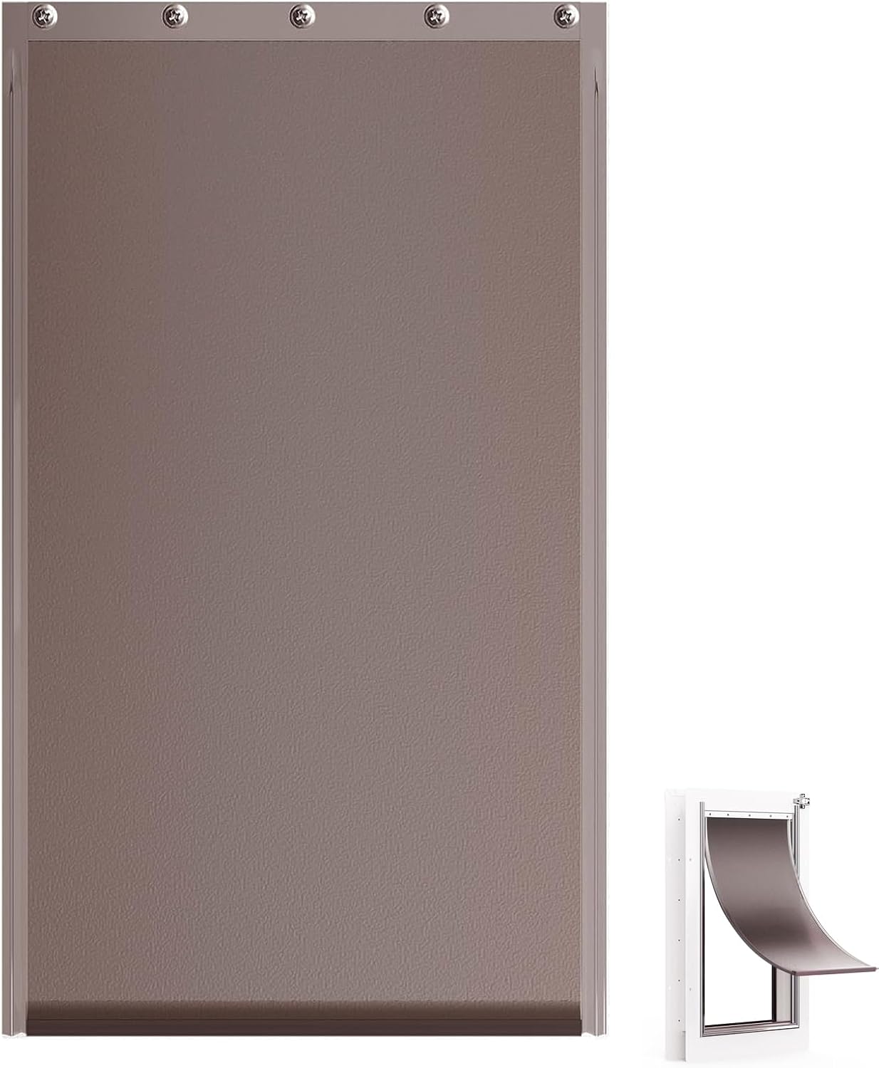 Dog Door Replacement Flaps Compatible with Baboni, Large Replacement Flap for Pet Doors with Screws, Flexible and Durable, Weather Resistant Door Flaps for Doggie and Cat (10 1/8" X 16 7/8")