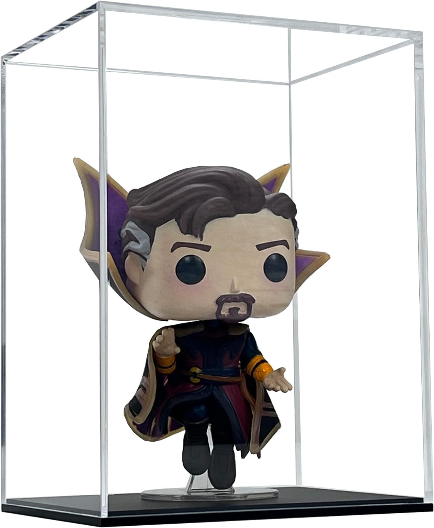 Display Case 5x3.93x6.7 Inch, Single-Piece Pop Protector Compatable with Funko POP! 4'' Figurine, Acrylic Box for Vinyl Figures