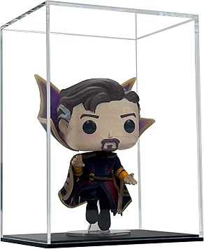 Display Case 5x3.93x6.7 Inch, Single-Piece Pop Protector Compatable with Funko POP! 4'' Figurine, Acrylic Box for Vinyl Figures