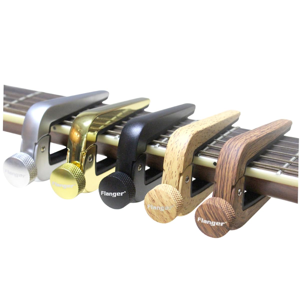 FUNOMOCYA Clip Tuner and Capo for Acoustic Electric and Classical Guitars Durable Black Design with Pad for Scratch Protection and Firm String Tension