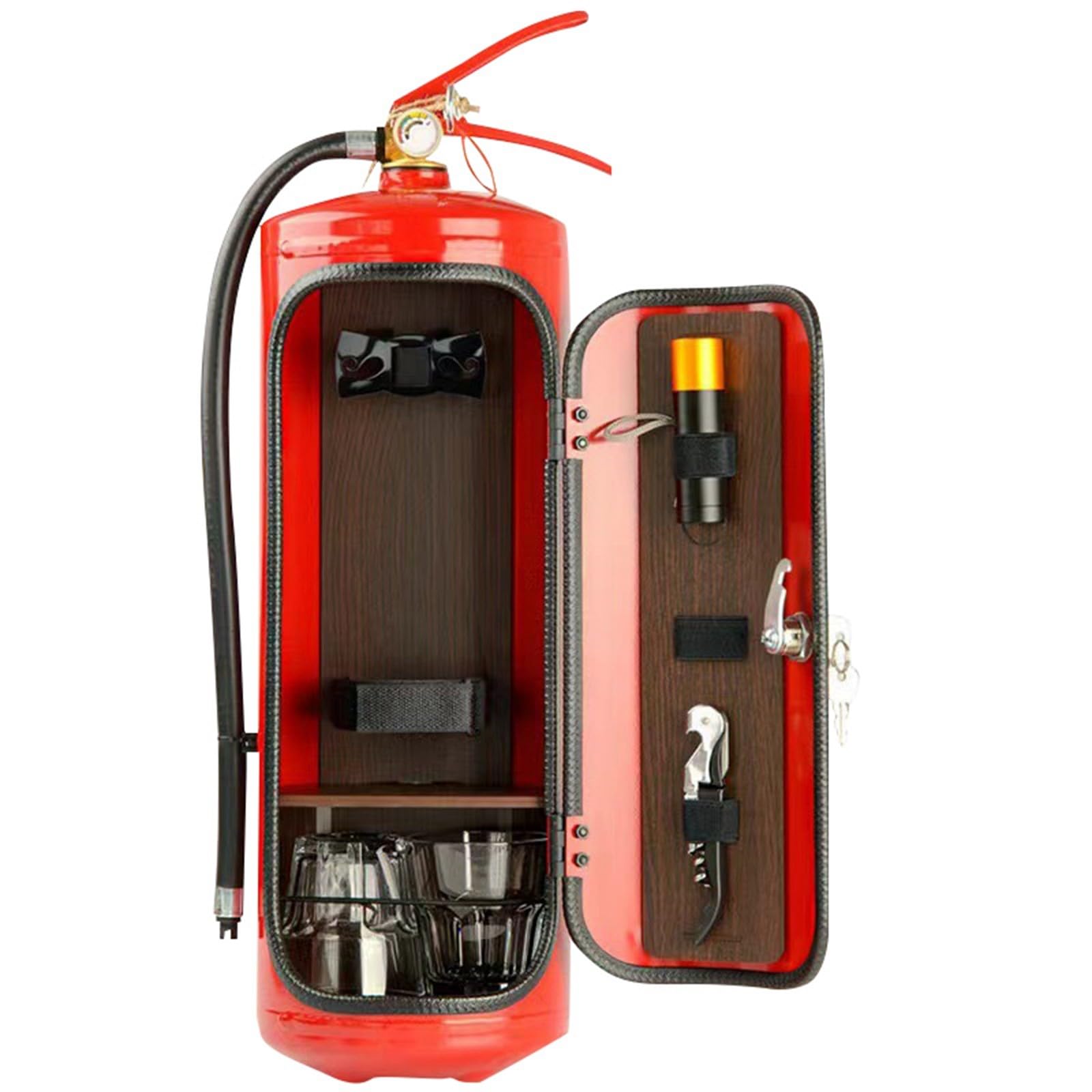 Mini Extinguishers Liquor Dispenser, Creative Small Extinguidor Drink Distinguisher Fire Extinguisher Alcohol Whiskey Bourbon Beverage Tequila Dispensador Portable for Home Camping Bar (Red)